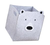 Artibetter Storage Bin Dirty Clothes Storage Basket with Handle and Portable Large-Capacity Felt Soft Toy Box Nursery Organizer for Clothes and Toys