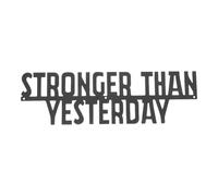 Artibetter Stronger Than Yesterday Metal Wall Art for Gym Motivational Sign for Workout Motivation Home Gym Decoration Sign for Room Decor Inspirational Quote Wall Decor with Screws