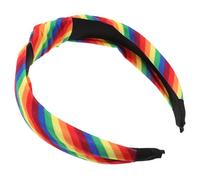 Artibetter Stylish Knotted Headband for Women Rainbow Fabric Hair Accessory Secure Hold and Soft Comfortable Fit, Vibrant and Trendy Design for Pride Celebrations and Everyday Wear