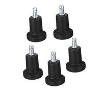 ARTIBETTER Tall Fixed Wheels Office Chair Glides for Carpet Soft Castor Replacement Chair Feet Wheel Stopper (5pcs Set)