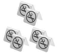 Artibetter Teepee 6 Pcs No Smoking Metal Dining Table Clear Tent Desktop Desk No Tent s Non- Desk Logo Indicator No Table Tent No-smoking board Indoor No-smoking Non-smoking Metal
