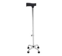 Artibetter Telescopic Adjustable Walking Cane with Flat Four-pronged Base for Stability and Wear Resistance, Ergonomic Abs and Stainless Steel Design, Suitable for Indoor and Outdoor Use