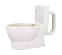 Artibetter Toilet Coffee Mug 400ml Ceramic Novelty Cup for Tea and Juice | White Polished Finish, Reusable Portable Drinkware, Gift Exchange, Office Workers, Hiking Use