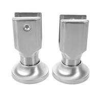 Artibetter Toilet Partition Support Feet with and Predrilled Holes Efficient Maintenance 2pcs Stainless Steel Moisture Resistance, Suitable for School Stall Spaces and Airports