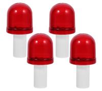 Artibetter Traffic Cone Warning Lights 4pcs Red Pp High-frequency Flashing Lamps for Emergency Traffic Management