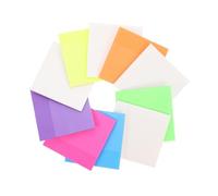 Artibetter Transparent Adhesive Memo Pads Fluorescent Index Self-stick Visible Message Notes for Office School Home Use Removable and Portable