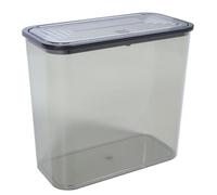 Artibetter Trash Bin with Lid 45l Plastic Garbage Can for Kitchen, Bedroom, Bathroom, Office Storage and Waste Management, Grey Body with Black Cover