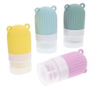 ARTIBETTER Travel Size Containers 4Pcs Leak Proof Silicone Bottles 30Ml Squeezable Travel Bottles for Toiletries Colourful Pump Design for Holiday Use
