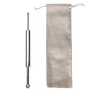 ARTIBETTER Trigger Point Massage Stick Acupuncture Massage Pen Stainless Steel Silver Ergonomic with Bag and Stress Reduction