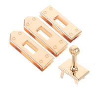 Artibetter Turn Lock Clasp for Bag Making and DIY Purse Closures, Golden Zinc Alloy Rectangular Metal Lock with Precision Stamping Craft and Effortless Turning Mechanism for Wallets