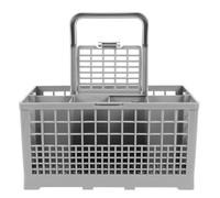 ARTIBETTER Universal Dishwasher Cutlery Basket with Handle - Grey Plastic Storage Box for Kitchen Utensils and Efficient Drainage
