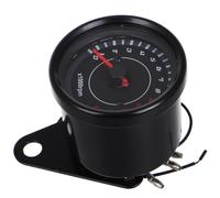 Artibetter Universal Motorbike Speedometer Tachometer Gauge with Red and Blue LED Backlight for Single-cylinder Engines, Reliable Iron Material, Suitable for Motorcycle Modification and Night