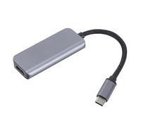 Artibetter USB C Hub Type-c to Adapter Pd Charging Multi Port Type C Hub for Computer in Light Grey for Home Office Setup