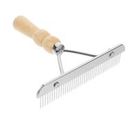 Artibetter Useful Horse Cleaning Brush with Wooden Handle and Metal Pins Easy to Clean and Remove Shed Horse Hair Practical Grooming Comb