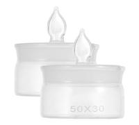 Artibetter Useful Weighing Bottle 2pcs Glass Holder with Lids Easy to Use for Laboratory Experiment