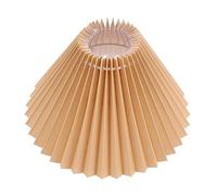 ARTIBETTER Vintage Barrel Lamp Shade E27 Base Khaki Fabric Lampshade for Tabletop and Floor Lamps Classic Ribbed Design for Bedroom and Living Room Decor