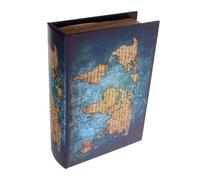 ARTIBETTER Vintage Bible-shaped Faux Book Storage Box with Secret Key Organizer and Hidden Jewelry Safe Classic Hollow Book Trinket Box for Secure Cash and Valuables Concealment in Home Decor