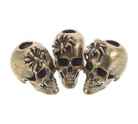 Artibetter Vintage Brass Skull Pendant Exceptional Durability and Versatile DIY Compatibility 3pcs with Spider Design for Cosplay and Anniversary Jewellery Making Accessories