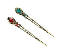 ARTIBETTER Vintage Chinese Hair Sticks Assorted Assorted style Hair Chopsticks 2pcs with Rhinestone and Zinc Alloy Easy to Fix Suitable for Medium to Thick for Daily Accompaniment and Proms