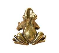 Artibetter Vintage Frog-shaped Brass Keychain Creative Appearance and Delicate Style, Tea Pet Decoration to Stress and Increase Sense of Peace for Home Or Office