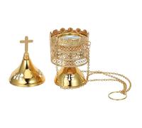 Artibetter Vintage Hanging Incense Burner Metal Cross Censer Holder with Easy Maintenance and Soothing Diffusion for Aromatherapy Decoration and Meditation Rooms 20x9x9cm