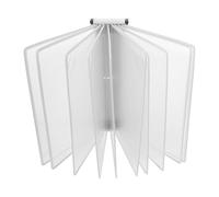 Artibetter Wall-mounted A4 File Holder 10-page Document Display Rack White Plastic Office Wall Organizer for Conference and Workshop Use