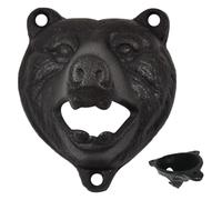 ARTIBETTER Wall Mounted Openers Bear Teeth Wall Bottle Opener Iron for Bar Restaurant Space Saving Beer Cap Remover