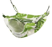 Artibetter Warm Hamster Hanging Hammock for Small Pets in Pet Cage, Light Green Polar Fleece and Linen Bed, Easy to Install Cozy Sleeping Space for Rats and Parrots