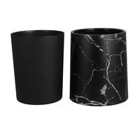 Artibetter Waste Basket Marbling Trash Can Double Layer 8L for Kitchen Bathroom Office Living Room Stable Structure Easy Maintenance