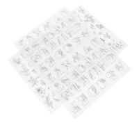 Artibetter Water Soluble Embroidery Stabilizer Time-Saving Sewing Template 2pcs with Preprinted Alphabet Patterns and Repair Clothes for Embroidery on Towels and Fabrics