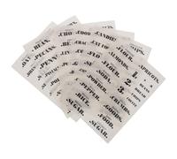 Artibetter Waterproof Kitchen Food Label Stickers Sturdy Marked Labels 132pcs Black PVC Material for Organising and Decorating for Small Bottles and Food in Kitchens and Dining Rooms