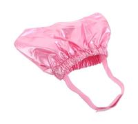 Artibetter Waterproof Pet Shower Cap with Adjustable Strap, Ear Covers for Bathing Cats and Dogs, Medium Red Reusable Puppy Bath Hat for Grooming and Shower Protection