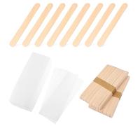 Artibetter Wax Strips and Timber Applicator Sticks for Hair Removal 200 Pcs with Non-woven Body and Facial Waxing Strips for Skin, for Family and Dormitory Hair Removal