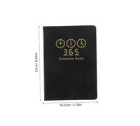 Artibetter Weekly Organizer Notebook with Sturdy Pu Cover and Rounded Corners, Black to Do Planner for Work Scheduling and Note-taking, Smooth Writing Experience with Clean and Professional