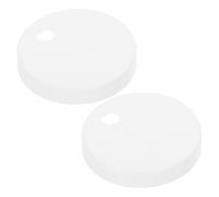 Artibetter White Toilet Bolt Caps and Round Plastic Decorative Screw Covers 45mm PVC Toilet Seat Hinge Fixing Replacement for