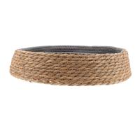 Artibetter Wicker Pet Bed Small Grey Cooling Dog Nest Braided Cat House Comfortable Sleeping Cushion for Indoor Pets