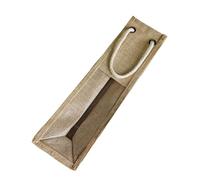 Artibetter Wine Bag Workmanship Khaki with Window Design Linen and Heavy Duty Portable Handle Can Hold Two Wine Bottles for Wedding Or Party