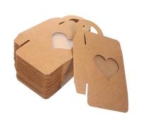 Artibetter Wine Bottle Gift Boxes Decorative Present Packaging 30pcs Kraft Paper with Heart Shaped Window and Hanging Packaging for Online Shipping and Party Decoration
