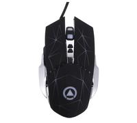 Artibetter Wired USB Gaming Mouse Silent Click Adjustable Dpi Backlit Mechanical Mouse for PC Laptop Esports Starry Black Color Style