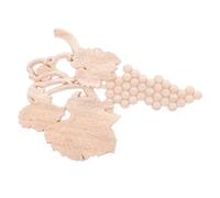 ARTIBETTER Wood Carved Decorative Applique Panel with Grape Pattern Unpainted Natural Wood Wall Decor for Furniture Inlay Cabinet Frame Embellishment Handcrafted Relief Art for Living and