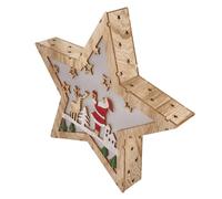 Artibetter Wooden Five Pointed Star Night Light Christmas Decoration Luminous Lamp for Living Room Bedroom Study Room Festive Atmosphere Lighting