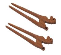 Artibetter Wooden Hair Pins with Convenient Size and Comfortable Wear 2pcs Ancient Style Chinese Hairpin for Women for Everyday Styling and Spring Festivals