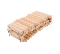 Artibetter Wooden Hamster Ladder Climbing Bridge for Animals Mouse Chew Exercise Ramp for Gerbils Rats and Hamsters Natural Pet Playground Accessory