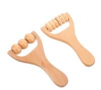 Artibetter Wooden Handheld Massage Roller 2Pcs Professional Muscle Massager for Back, Legs Shoulders Reusable Acupoint Tool for Home and Travel Relaxation