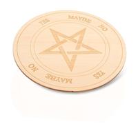 Artibetter Wooden Metaphysical Message Board White Symbol Altar Supplies Decorative Pentagram Ornament for Meditation Home Decor