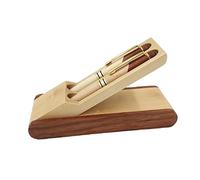Artibetter Wooden Pen Set with Fountain and Ballpoint Pens in Gift Box for Office and School Stationery Smooth Writing Experience Anniversary Birthday Gift