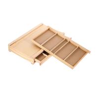 Artibetter Wooden Pencil Box Drawers Small Artist Supply Storage Box Portable Multi-Compartment Wooden Marker Pen Storage for Outdoor Sketching and Painting