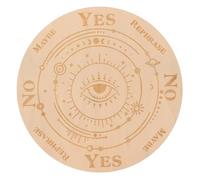 Artibetter Wooden Pendulum Answer Board with Pattern Carving and No Burr, Khaki Divination Plate for Psychologists and Tarot Fortune-tellers, Unique Artistic Design for Witchcraft