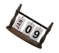 ARTIBETTER Wooden Perpetual Desk Calendar with Flip Date Mechanism Nordic Farmhouse Style Desktop Ornament Sturdy Wood Material with Natural Grain Elegant Home Office Classroom Accessory