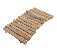 Artibetter Wooden Reptile Hideout Stick Shelter DIY Tortoise Basking Platform Aquarium Decorations Reptile Cave for Bearded Dragons and Turtles